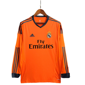Camiseta Real Madrid II Visitante 2013/14 Retro (Manga Larga) Naranja