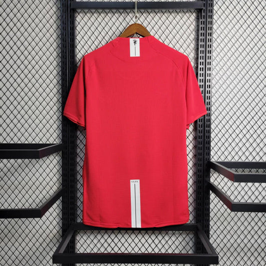 Camiseta Retro Manchester United I Local 2007/08 Masculino Rojo