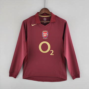 Camiseta Manga Larga Arsenal 05/06 - Bordo