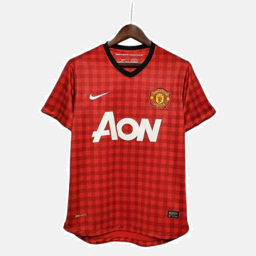 Camiseta Manchester United Retro 2012/2013 Roja Xadrez -