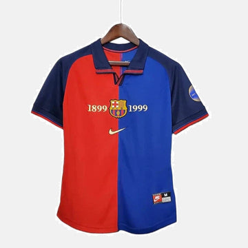 Camiseta Retro Barcelona 100 Años 1899/99 Azul e Grená