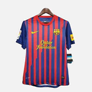 Camiseta Retro Barcelona 2011/12 Masculino Azul e Grená