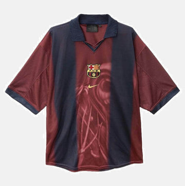 Camiseta Retro Barcelona X Travis Scott 2000/01 Masculino - Grená