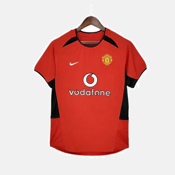 Camiseta Retro Manchester United 2002/03 Masculino Rojo