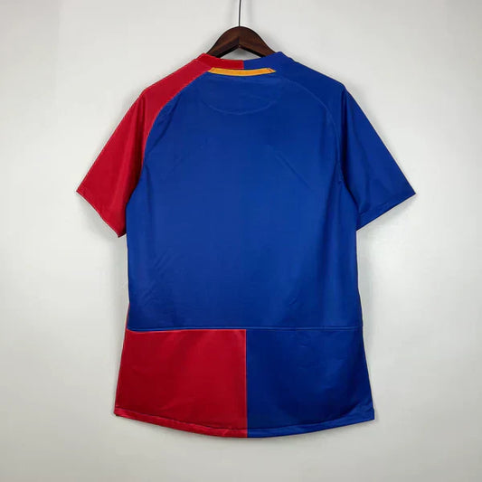 Camiseta Retro Barcelona I Local 2008/09 UEFA Champions League Azul e Grená