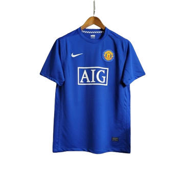 Camiseta Retro Manchester United 2007/08 Masculino Azul